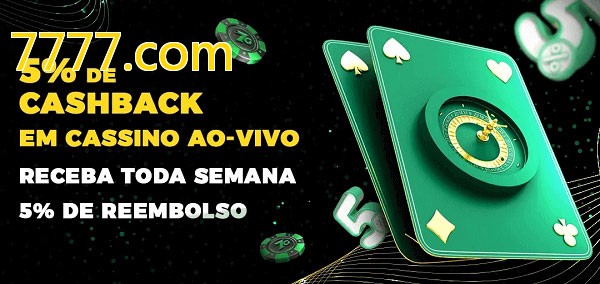 Promoções do cassino ao Vivo 7777.com